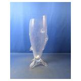 (1) Clear Glass Fish Vase