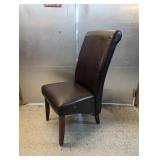 Upholstered Faux Leather Chair