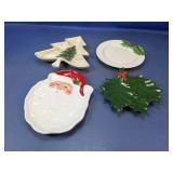 (4) Holiday Ceramic Serving Plates