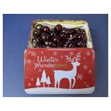 Collection of Mini burgundy Christmas Ornaments