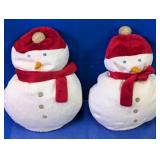 (2) Plush Snowman Figures