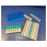 (5) Assorted Weekly Pill Organizer Boxes