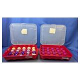 (2) Sterilite Storage Boxes w/ Ornaments