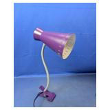 (1) Purple Clip-On Adjustable Desk Lamp
