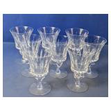 (8) Pressed/Cut Crystal Stemware Glasses Set
