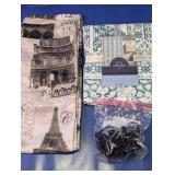 (2) Style Sanctuary & Paris Shower Curtains Lot