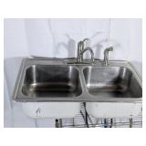 (1) Double-Basin Stainless Steel Kitchen Sink