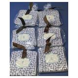 (6)Geometric Pattern Monogram Coaster Lot