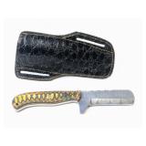 (1) Custom Handcrafted Fixed Blade Knife w/ Sheath