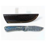 (1) Custom Handcrafted Fixed Blade Knife w/ Sheath