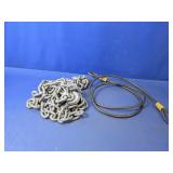 (2) Metal Chain w/ Hook & Steel Cable Loop