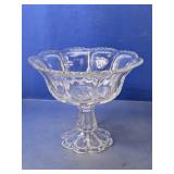 Pressed Glass Footed Punch/Fruit Bowl