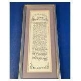 (1) Framed ï¿½To Build a Lasting Loveï¿½ Art Print