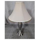 (1) Table Lamp w/ Fabric Shade & Beaded Trim