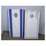 (2) Cornhole Game Boards Blue White