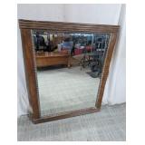 (1) Wood Framed Wall Mirror