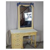 (1) Vintage Vanity Desk with Mirror