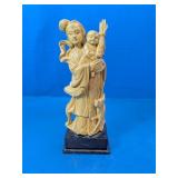 Antique Hand Carved Boxwood Chinese Figure