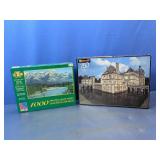 (2)Scenic Chateau & Mountain Jigsaw Puzzle Set