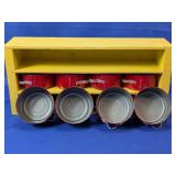 12-Drawer Vintage Aluminum & Wood Organizer Lot