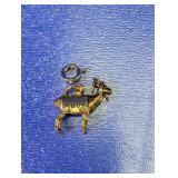 Vintage Gold Plated Navy Mascot Bill Goat Charm