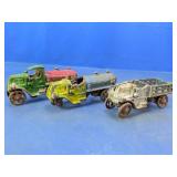 3 Vintage Cast Iron Trucks