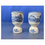2 Johnson Brothers Castles Double Egg Cups