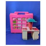 Barbie Fold-Out Kitchen Playset Case
