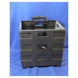 (2)Office Depot Folding Rolling Crates Duo