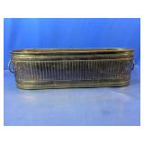 (1) Oval Metal Planter Tub with Ring Handles