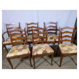 (6) Wooden Ladder-Back Dining Chairs