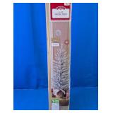 3 ft Flocked Artificial Snow Tree w/ Lights