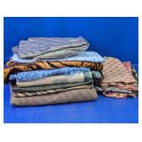 Assorted Folded Fabric Pieces