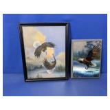 (2) Framed Bald Eagle Wildlife Art Prints