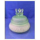 1930s Art Deco LE Smith Figural Powder Jar