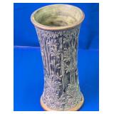 Rare 1920s Weller Knifewood Peacock Ceramic Vase