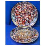 (2) Franklin Mint Santa Claws Plates