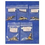 (5)Birthstone Baby 14k Over Sterling Charms