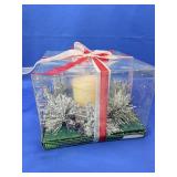 (1) Holiday Time Crystal Hurricane Centerpiece