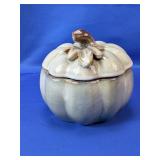 Stoneware Style Ceramic Pumpkin Canister