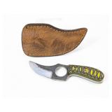 (1) Handcrafted Fixed Blade Knife w/ Sheath