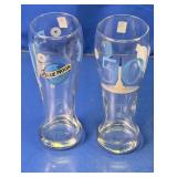 (2) Blue Moon Glass Beer Glasses