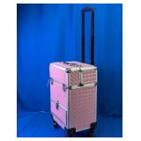 (1) Pink Rolling Storage Case