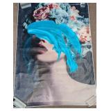 (1) Floral Portrait Vinyl Wall Art