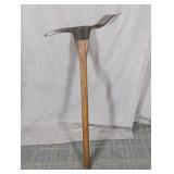 Vintage Pick Mattock with Wooden Handle