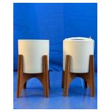 Set of Two Mid-Century Modern Ceramic Planters