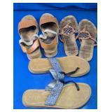 (3) Womenï¿½s Sandals Lot ï¿½ BOBS & More