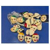 (15+) Plastic Face Craft Pins