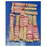 (9) USA Handheld Flags on Wooden Sticks