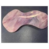 (1) Iridescent Pink Glass Trinket Tray